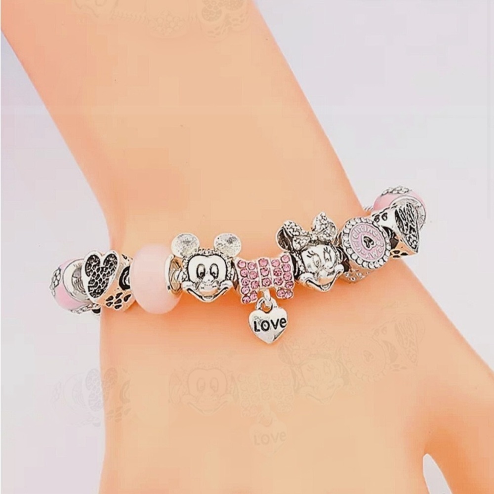Disney Mickey & Minnie Mouse Charm Bracelet - Picture 3 of 5